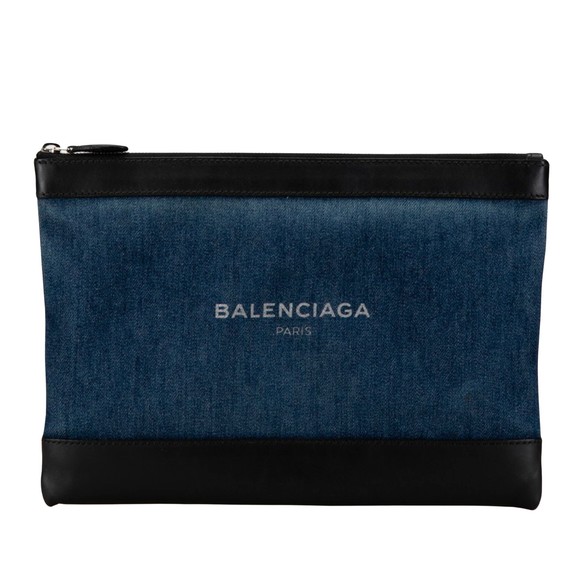 Balenciaga Black Denim - Jeans clutch - Picture 1 of 7